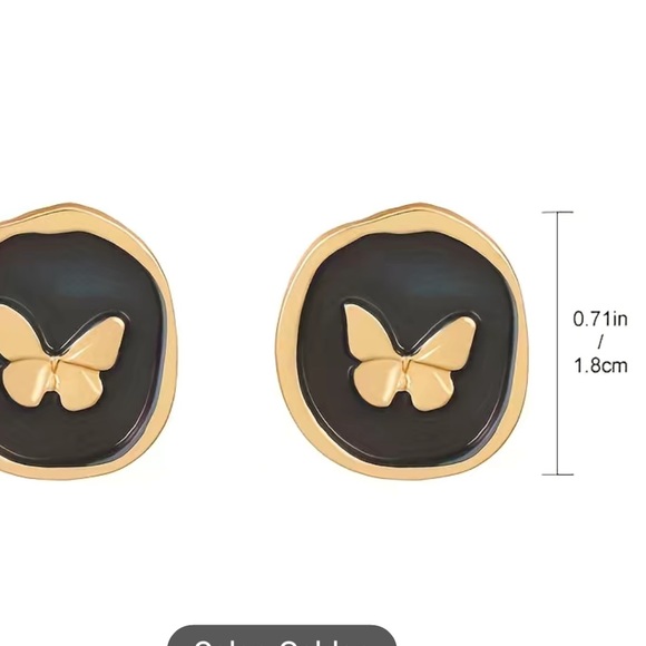 NWT Paige Gold Butterfly Stud Earrings - Picture 4 of 6